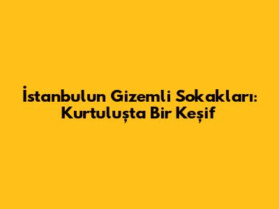 İstanbul'un Gizemli Sokakları: Kurtuluş'ta Bir Keşif