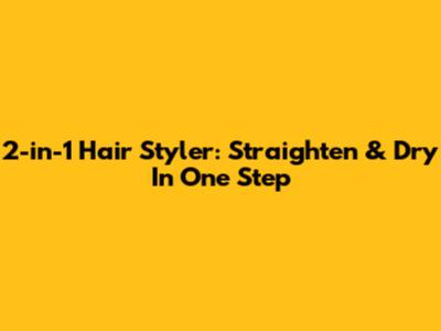 2-in-1 Hair Styler: Straighten & Dry In One Step