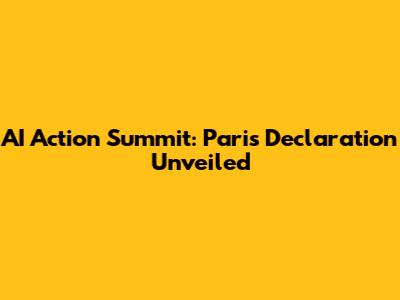 AI Action Summit: Paris Declaration Unveiled