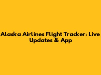 Alaska Airlines Flight Tracker: Live Updates & App