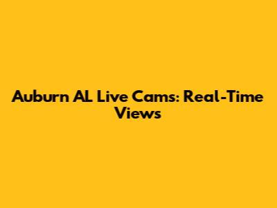 Auburn AL Live Cams: Real-Time Views
