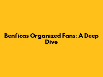 Benfica's Organized Fans: A Deep Dive