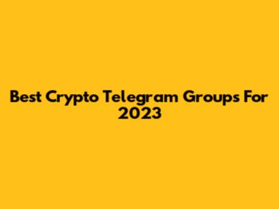 Best Crypto Telegram Groups For 2023