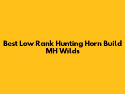 Best Low Rank Hunting Horn Build MH Wilds