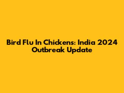 Bird Flu In Chickens: India 2024 Outbreak Update