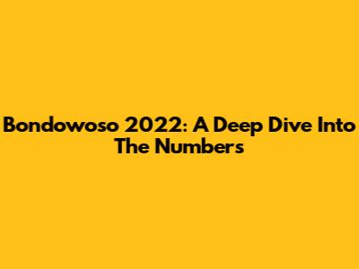 Bondowoso 2022: A Deep Dive Into The Numbers