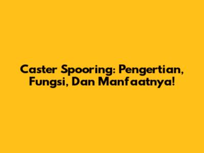 Caster Spooring: Pengertian, Fungsi, Dan Manfaatnya!