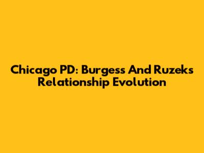Chicago PD: Burgess And Ruzek's Relationship Evolution