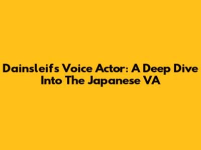 Dainsleif's Voice Actor: A Deep Dive Into The Japanese VA