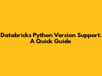 Databricks Python Version Support: A Quick Guide