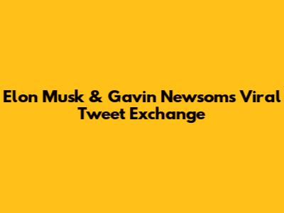 Elon Musk & Gavin Newsom's Viral Tweet Exchange