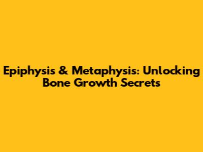 Epiphysis & Metaphysis: Unlocking Bone Growth Secrets