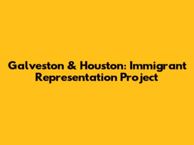 Galveston & Houston: Immigrant Representation Project
