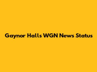 Gaynor Hall's WGN News Status