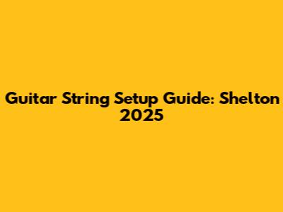 Guitar String Setup Guide: Shelton 2025