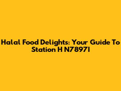 Halal Food Delights: Your Guide To Station H N7897I