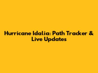 Hurricane Idalia: Path Tracker & Live Updates