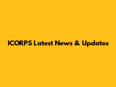 ICORPS Latest News & Updates