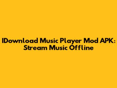 IDownload Music Player Mod APK: Stream Music Offline
