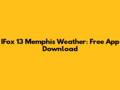 IFox 13 Memphis Weather: Free App Download