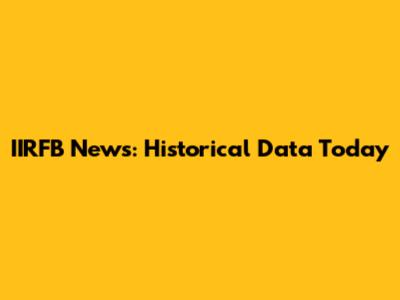 IIRFB News: Historical Data Today