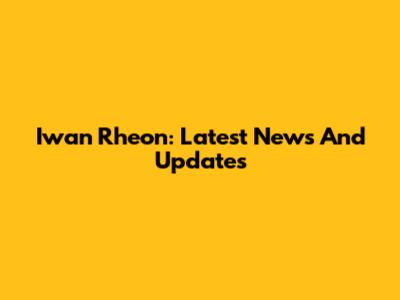 Iwan Rheon: Latest News And Updates