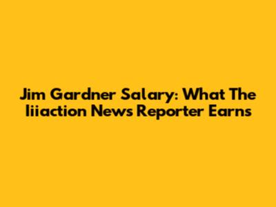 Jim Gardner Salary: What The Iiiaction News Reporter Earns