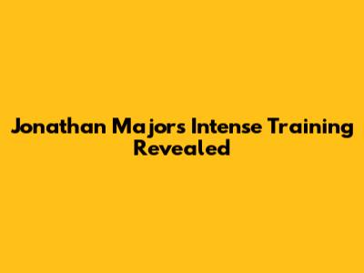 Jonathan Majors' Intense Training Revealed