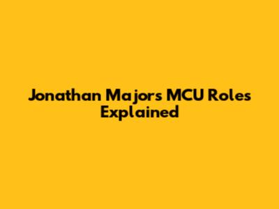 Jonathan Majors' MCU Roles Explained