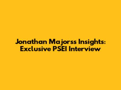 Jonathan Majors's Insights: Exclusive PSEI Interview