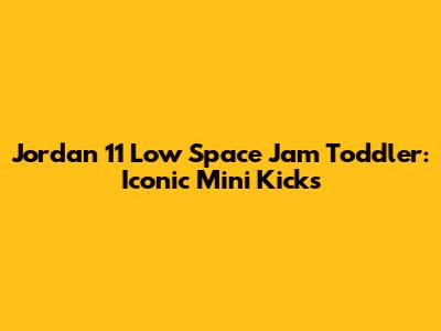 Jordan 11 Low Space Jam Toddler: Iconic Mini Kicks