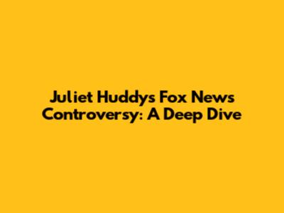 Juliet Huddy's Fox News Controversy: A Deep Dive