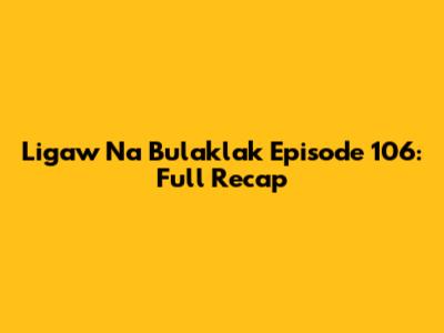 Ligaw Na Bulaklak Episode 106: Full Recap