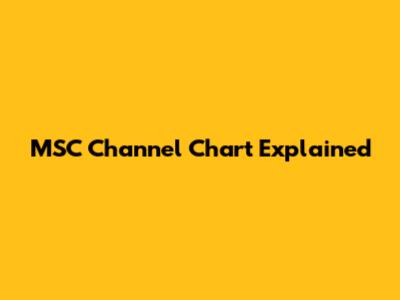 MSC Channel Chart Explained
