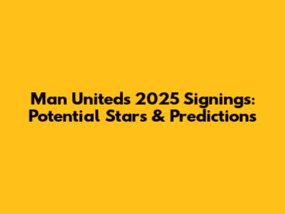 Man United's 2025 Signings: Potential Stars & Predictions