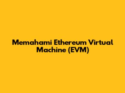 Memahami Ethereum Virtual Machine (EVM)