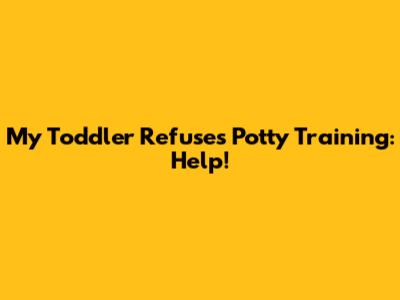 My Toddler Refuses Potty Training: Help!
