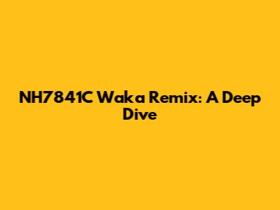NH7841C Waka Remix: A Deep Dive