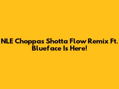 NLE Choppa's Shotta Flow Remix Ft. Blueface Is Here!