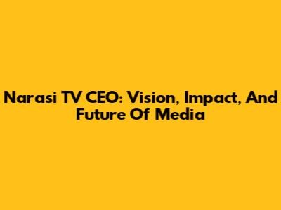 Narasi TV CEO: Vision, Impact, And Future Of Media