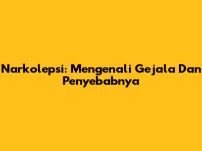Narkolepsi: Mengenali Gejala Dan Penyebabnya