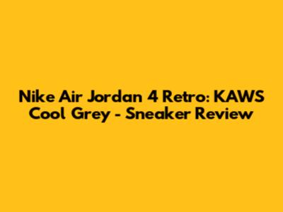 Nike Air Jordan 4 Retro: KAWS Cool Grey - Sneaker Review