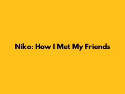 Niko: How I Met My Friends