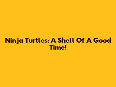 Ninja Turtles: A Shell Of A Good Time!