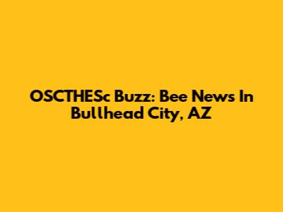 OSCTHESc Buzz: Bee News In Bullhead City, AZ