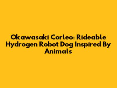 Okawasaki Corleo: Rideable Hydrogen Robot Dog Inspired By Animals