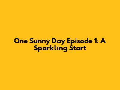One Sunny Day Episode 1: A Sparkling Start