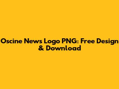 Oscine News Logo PNG: Free Design & Download