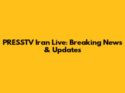PRESSTV Iran Live: Breaking News & Updates