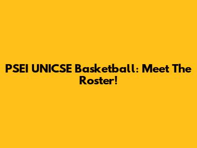 PSEI UNICSE Basketball: Meet The Roster!